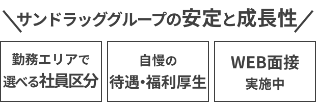 サンドラッググループの安定と成長性