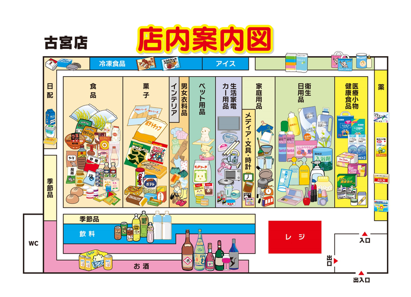 店内案内図 古宮店
